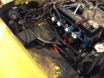 Stripping Plus 2 engine bay.JPG and 